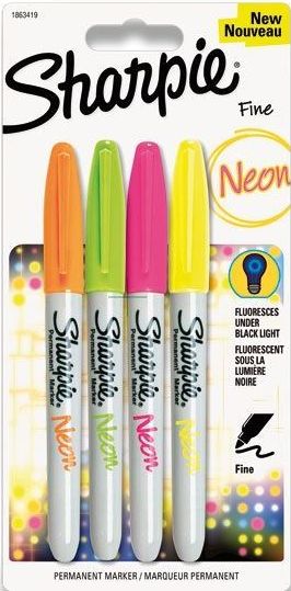 Levně Sharpie Permanentní popisovače Neon 4 ks