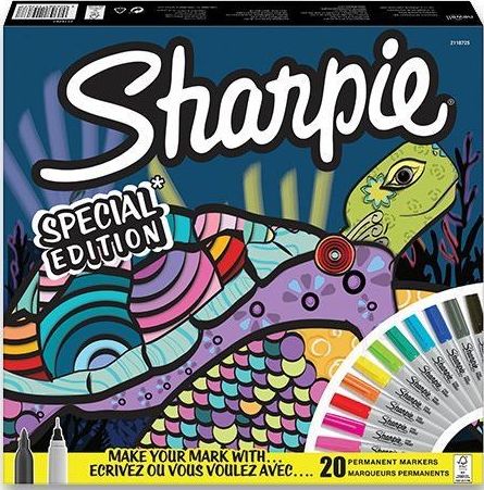 Levně Sharpie Dárková sada permanentních popisovačů Tortoise 20 barev