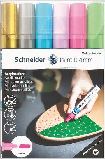 Levně Schneider Akrylový popisovač Paint-It 320, 4mm, souprava, 6 barev-V2