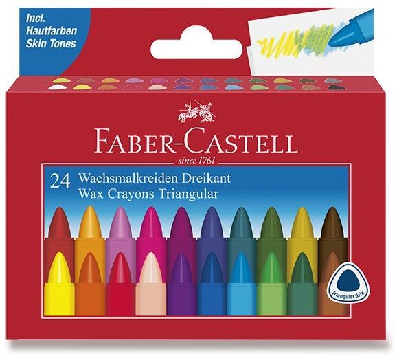 Levně Faber-Castell Voskovky trojhranné-24 barev