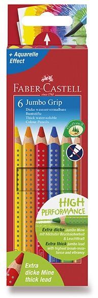 Faber-Castell Patelky Colour Grip Jumbo-6 barev