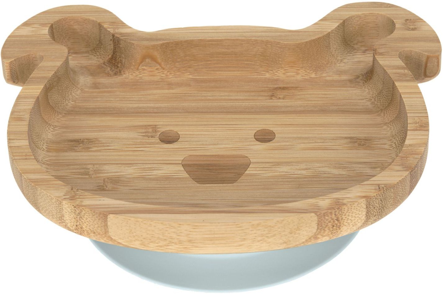 Levně Lassig Platter Bamboo/Wood Little Chums Dog with suction pad/silicone