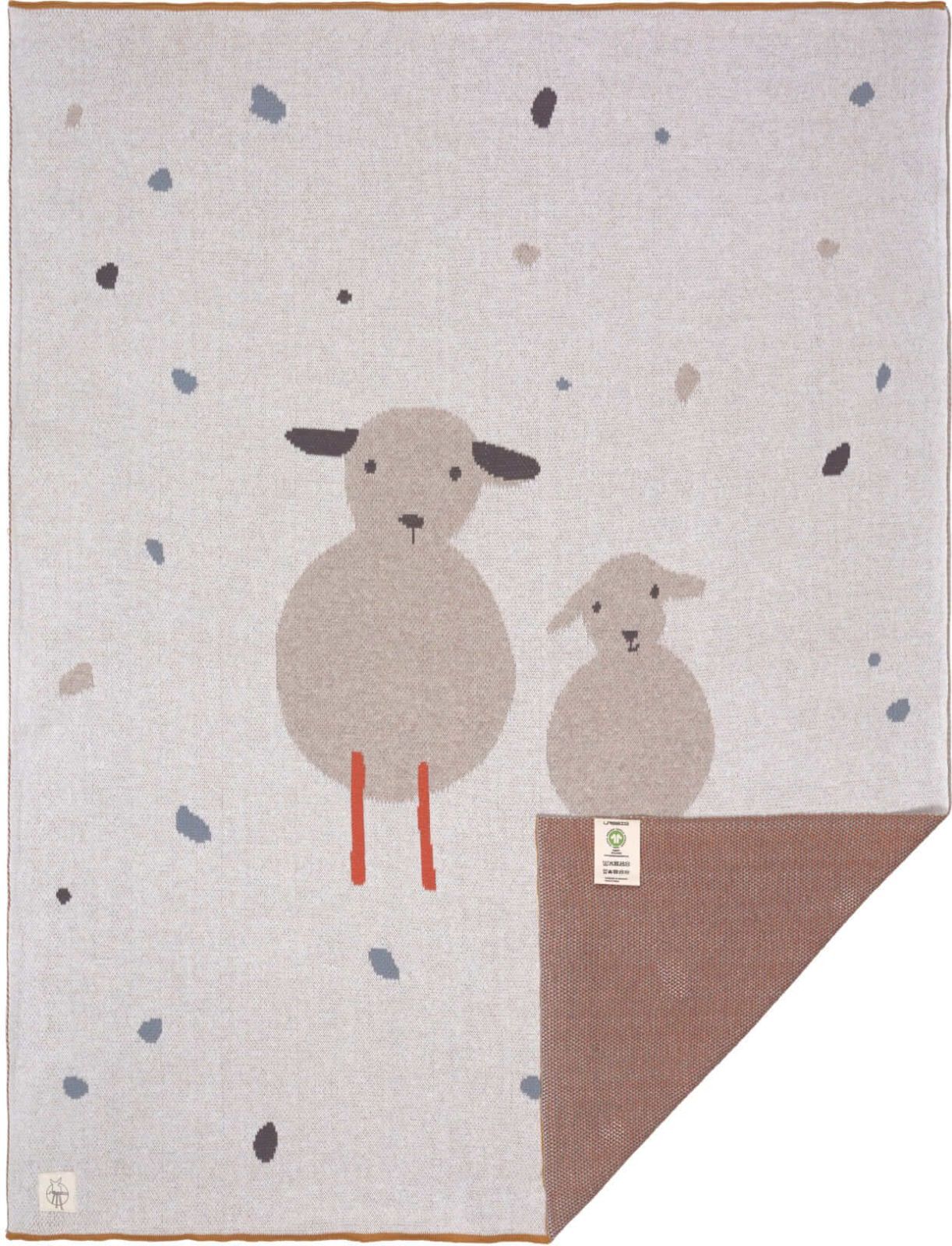 Levně Lassig Knitted Blanket GOTS, Tiny Farmer Sheep