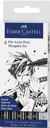 Levně Faber-Castell Popisovač Pitt Artist Pen Manga Mangaka, 6ks