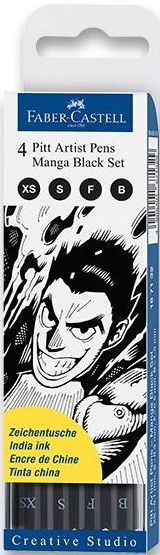Faber-Castell Popisovač Pitt Artist Pen Manga Black,plast4ks