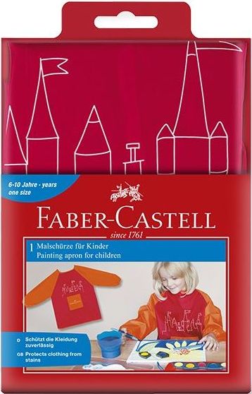 Levně Faber-Castell Zástěra do výtv.výchovy červená