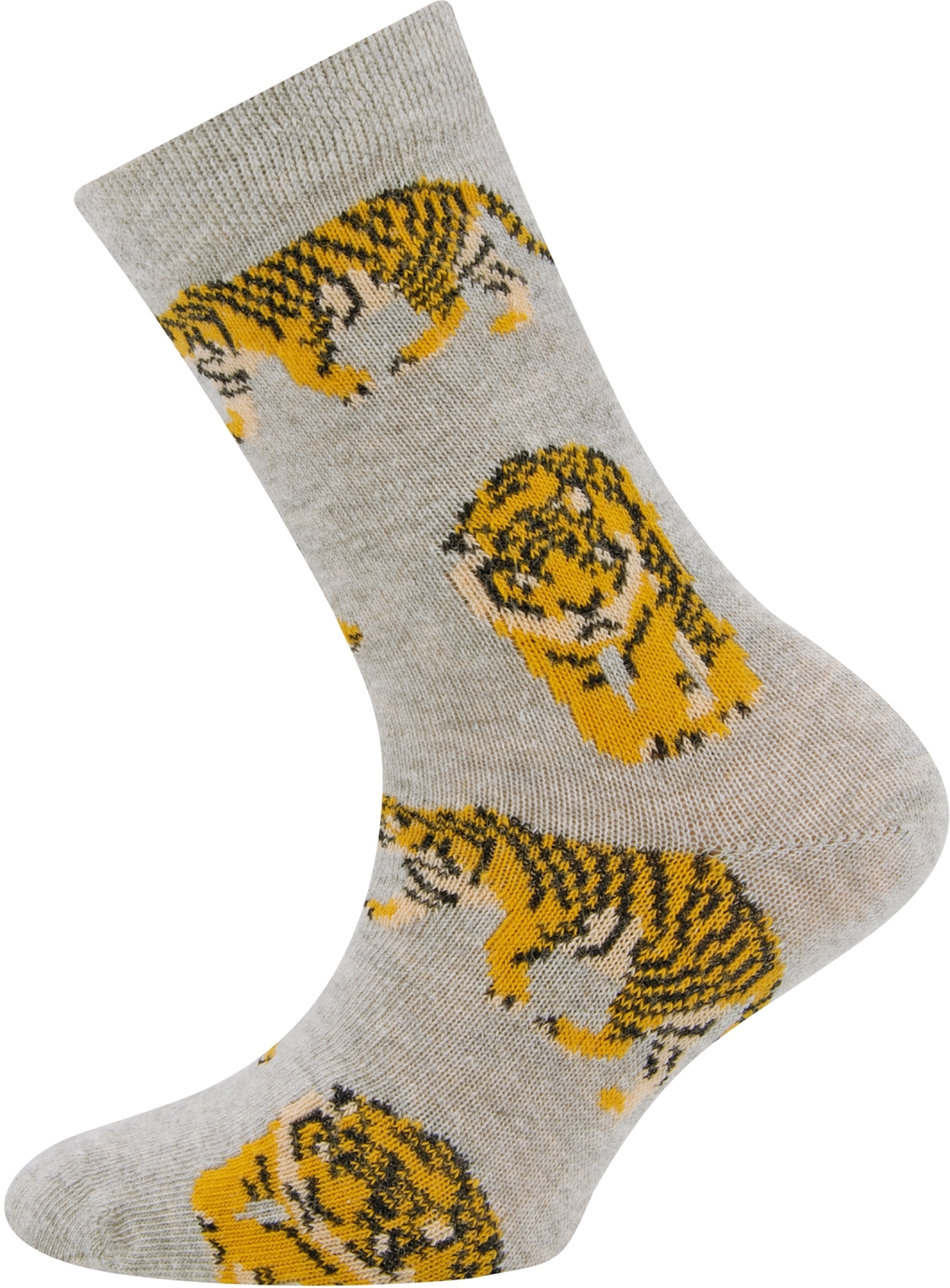 Ewers Socken GOTS Tiger - sweater grau mel 23-26