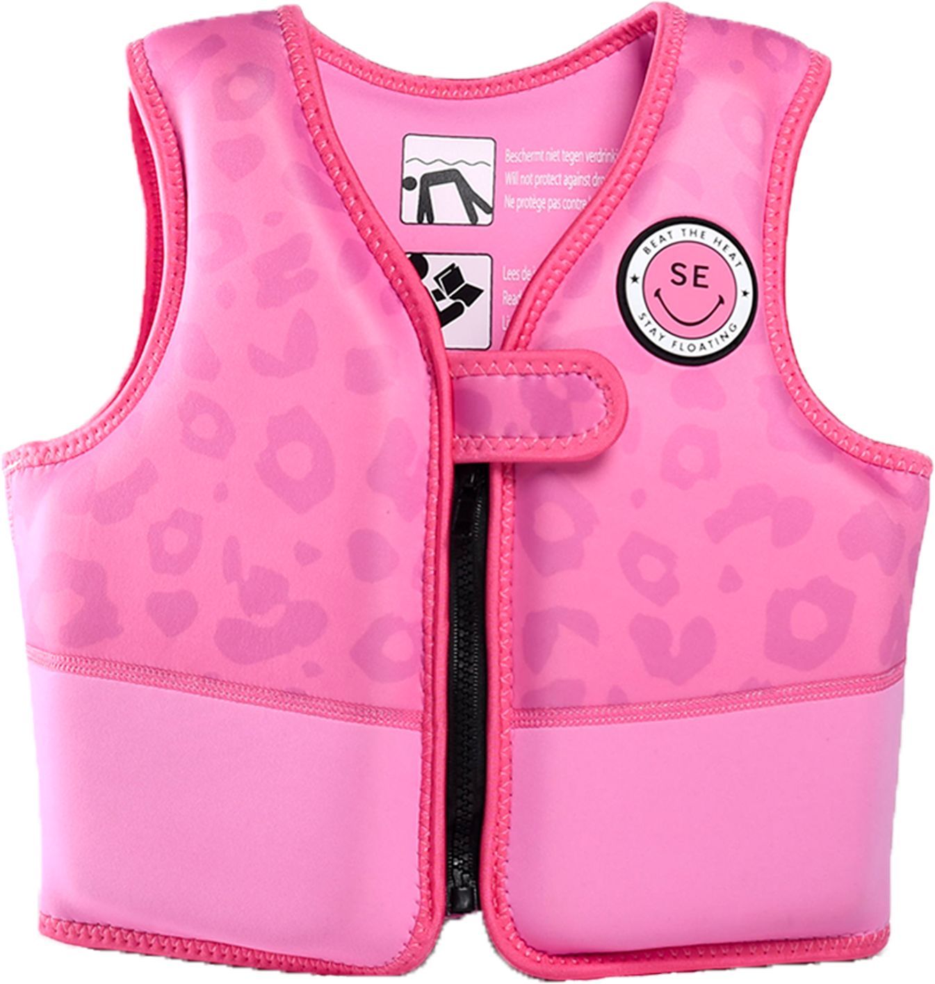 Swim Essentials Pink Leopard Swimming Vest 4-6 years