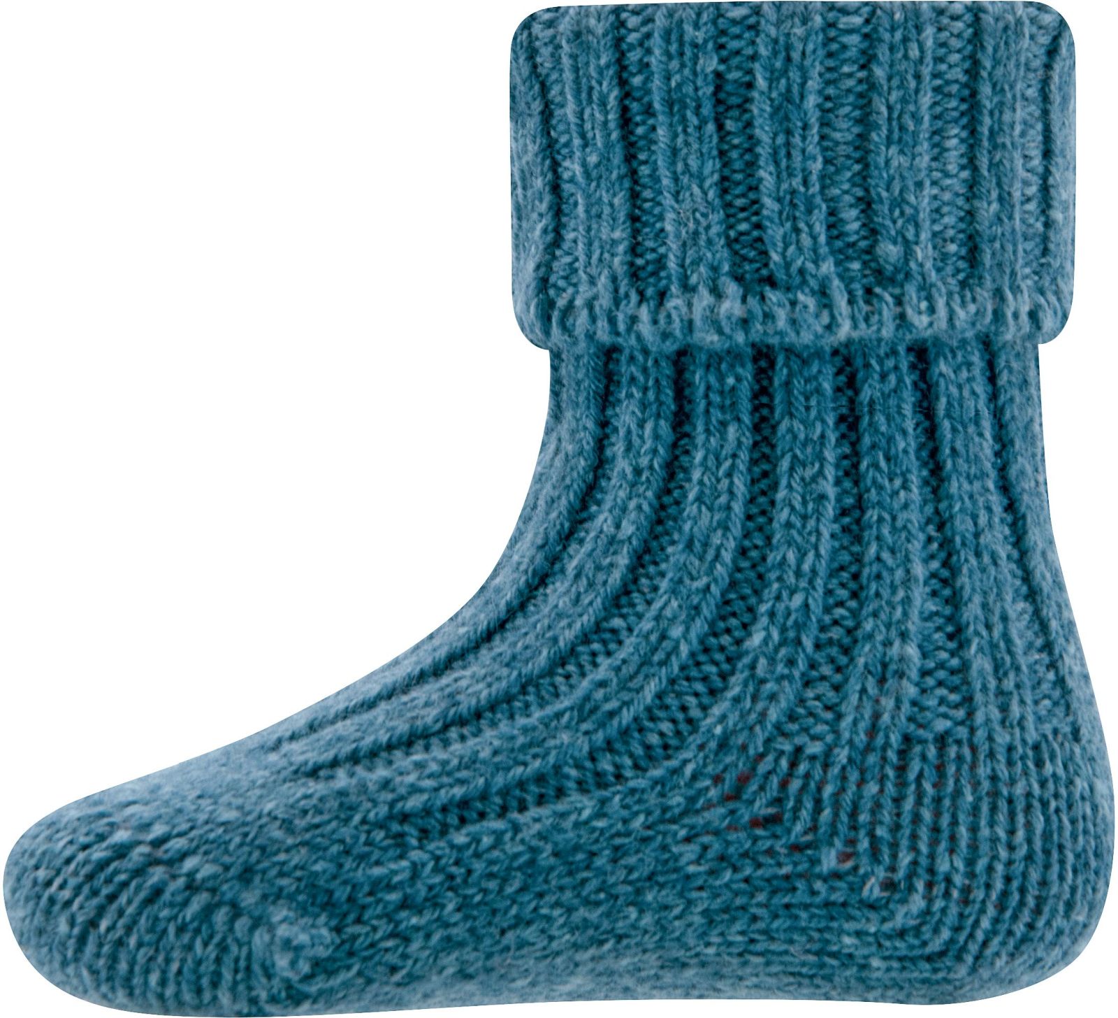 Ewers Socken GOTS Wolle - stahlblau 19-22