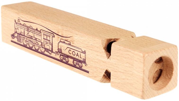 Levně Dětská dřevěná píšťalka - Parní lokomotiva Rex London