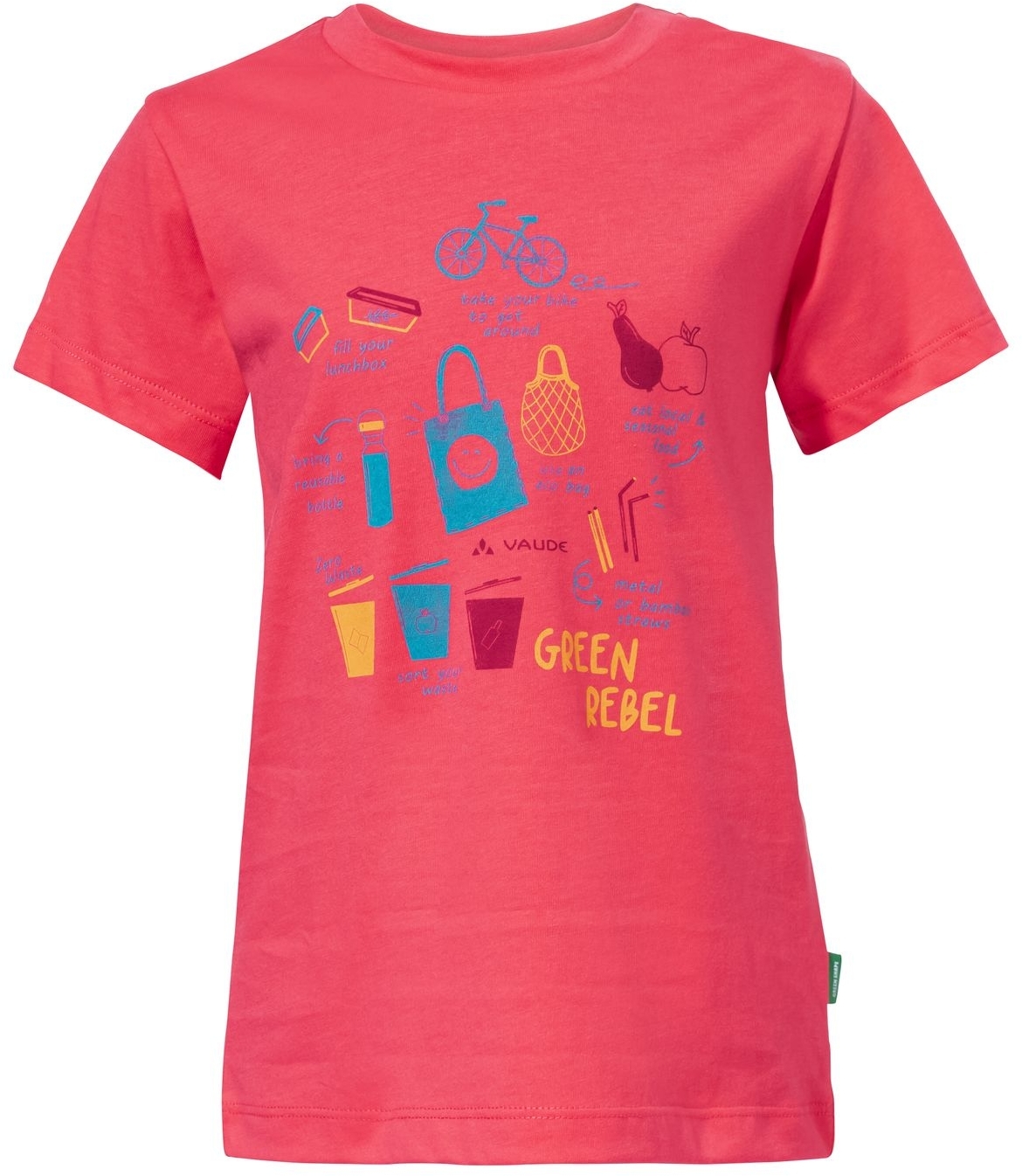 Levně Vaude Kids Lezza T-Shirt - bright pink/arctic 158/164