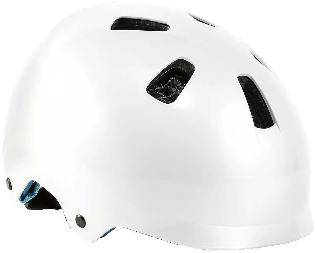 Levně Bontrager Jet WaveCel Children's Bike Helmet - white/azure 48-52