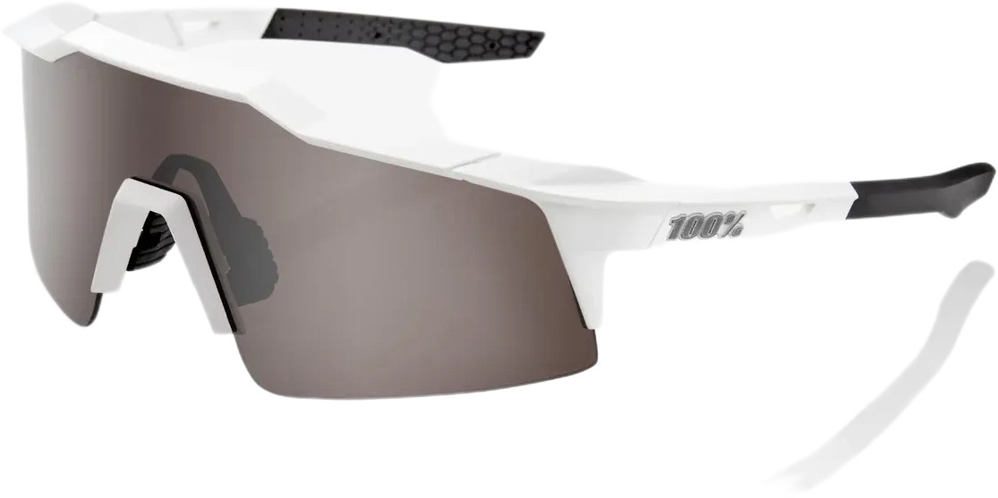 100% Speedcraft Sl - Matte White - Hiper Silver Mirror Lens