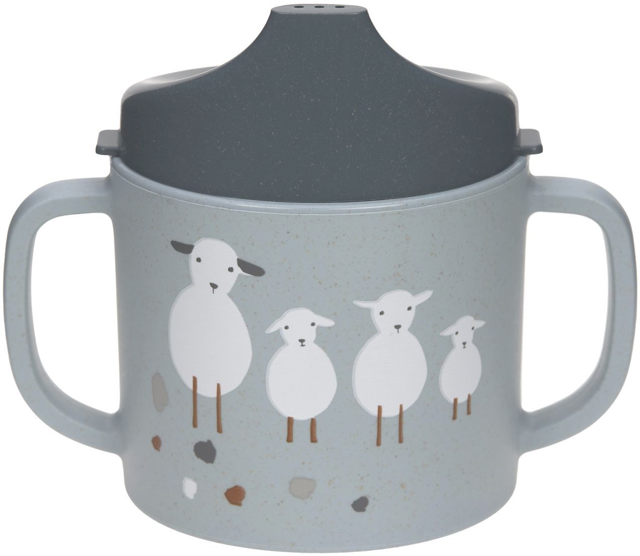Levně Lassig Sippy Cup PP/Cellulose Tiny Farmer Sheep/Goose blue