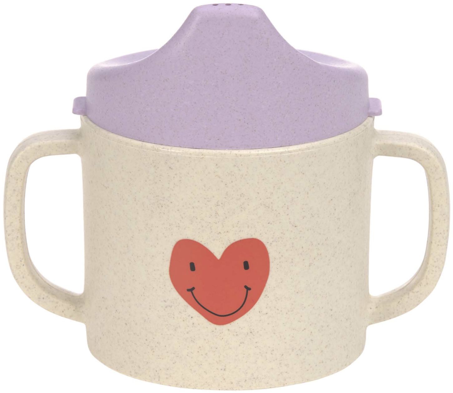 Lassig Sippy Cup PP/Cellulose Happy Rascals Heart lavender