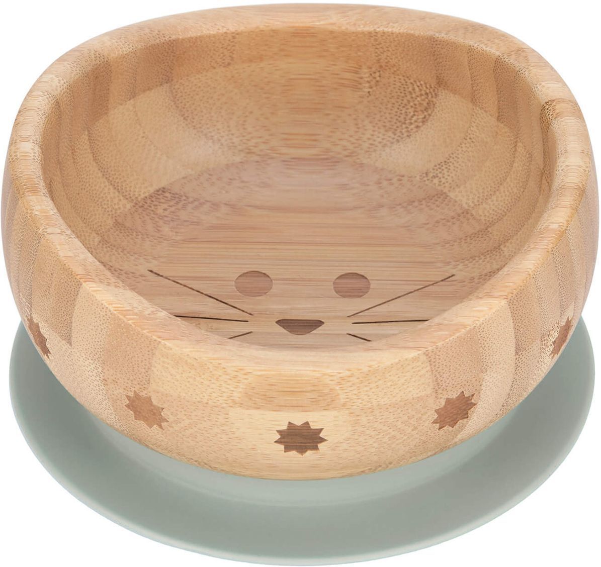 Levně Lassig Bowl Bamboo Wood Little Chums cat