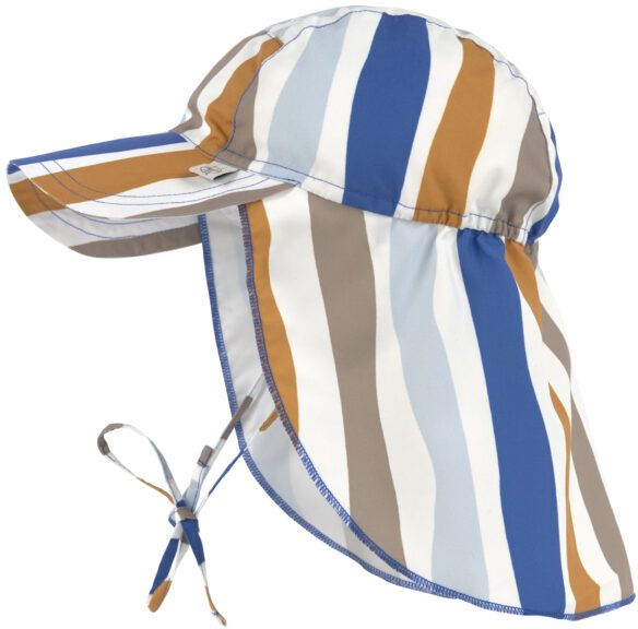 Lassig Sun Protection Flap Hat waves blue/nature 50-51