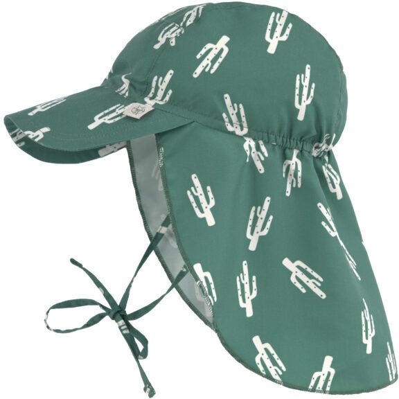 Levně Lassig Sun Protection Flap Hat cactus green 46-49