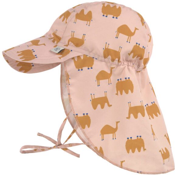 Levně Lassig Sun Protection Flap Hat camel pink 46-49