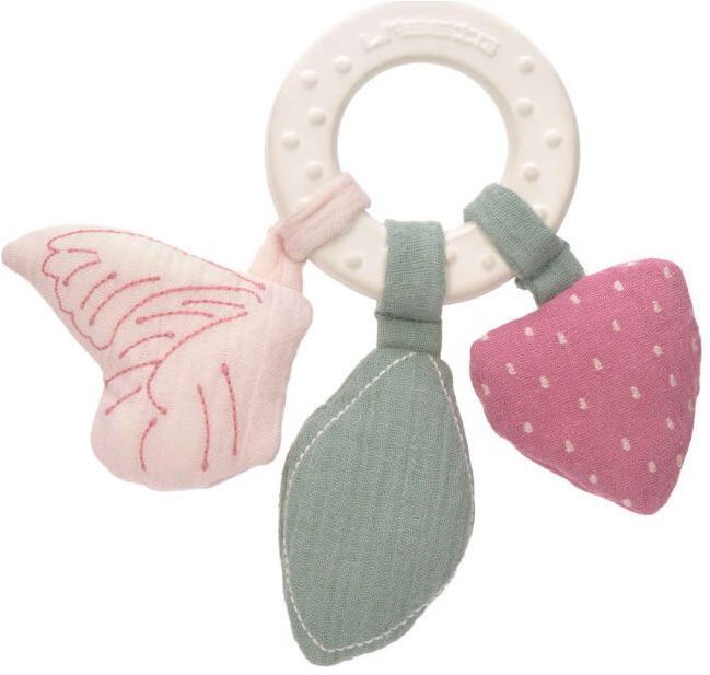 Levně Lassig Teether Ring Natural Rubber - butterfly