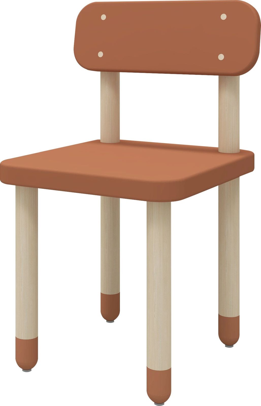 Flexa Židle s opěrkou Flexa - Dots (rumělková)