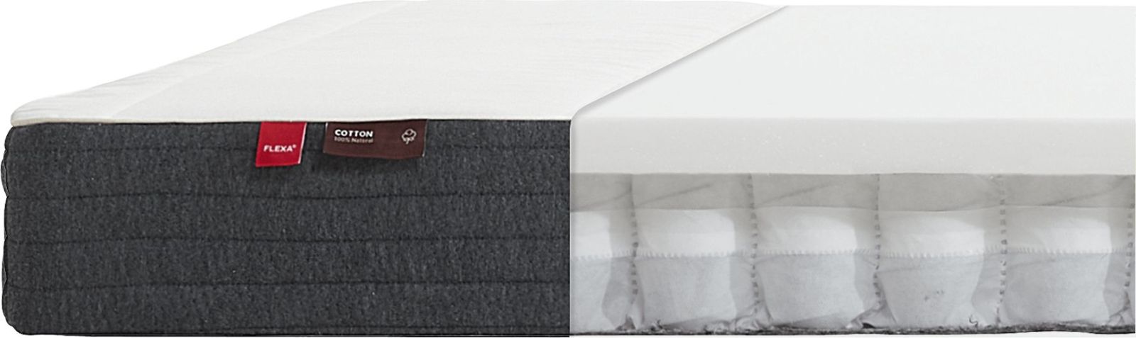 Levně Flexa Pružinová matrace Flexa - Sleep s bavlněným potahem 200x90 cm