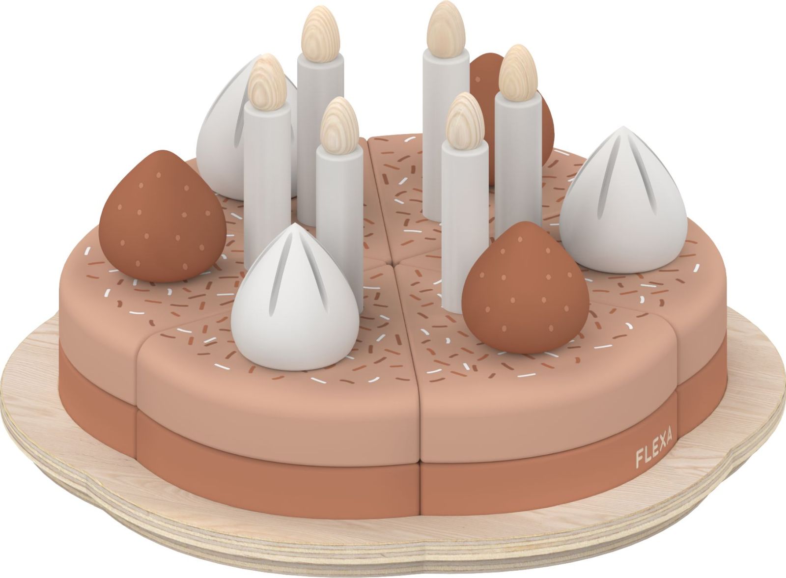 Levně Flexa Play Dětský dřevěný narozeninový dort