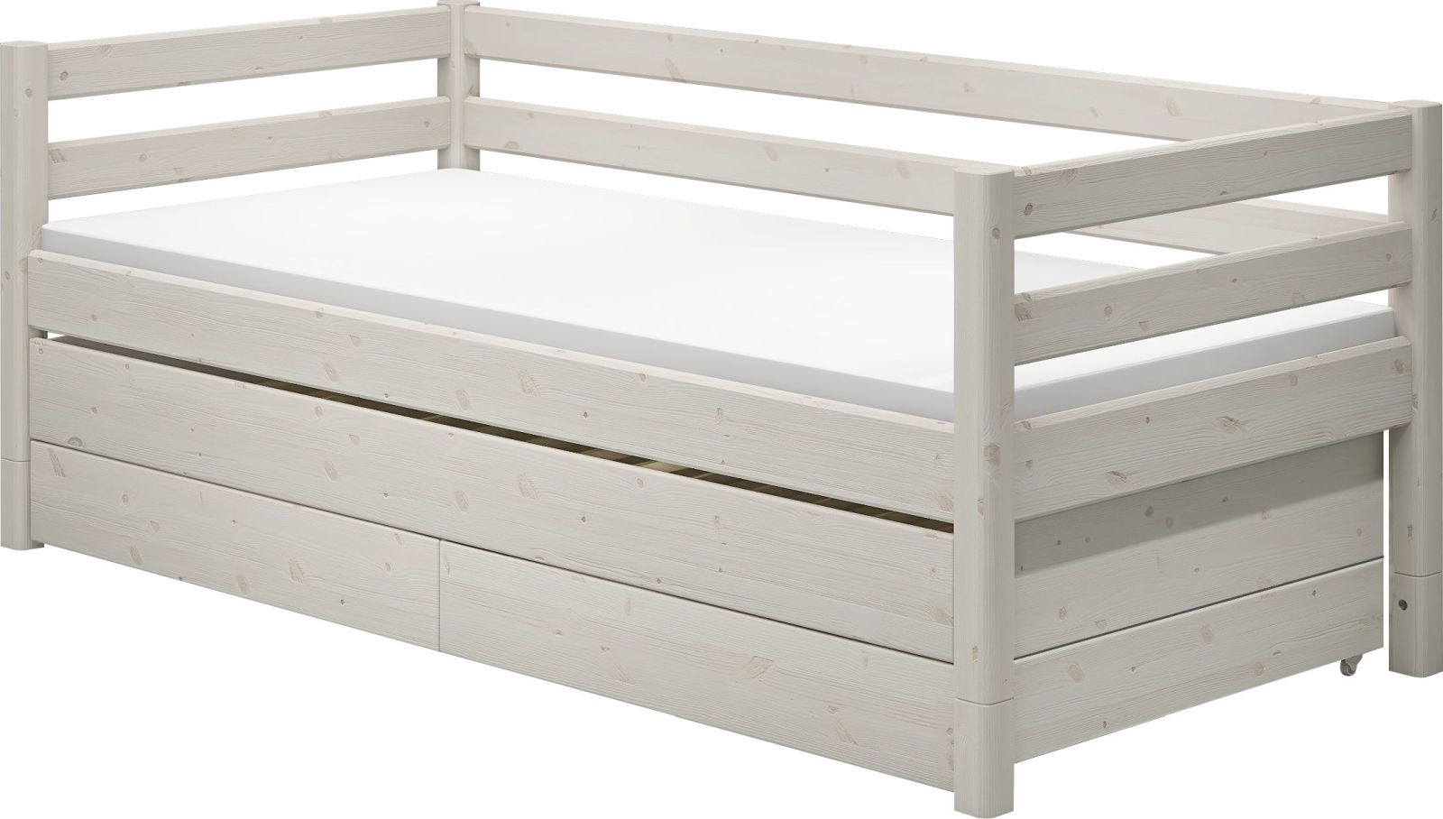 Flexa Pohovka Flexa - Classic s výsuvnou postelí s dvěma zásuvkami (borovice bělená)