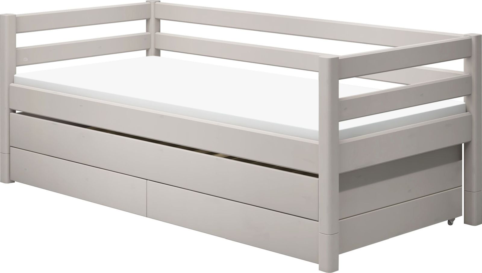 Levně Flexa Pohovka Flexa - Classic s výsuvnou postelí s dvěma zásuvkami (borovice šedá)