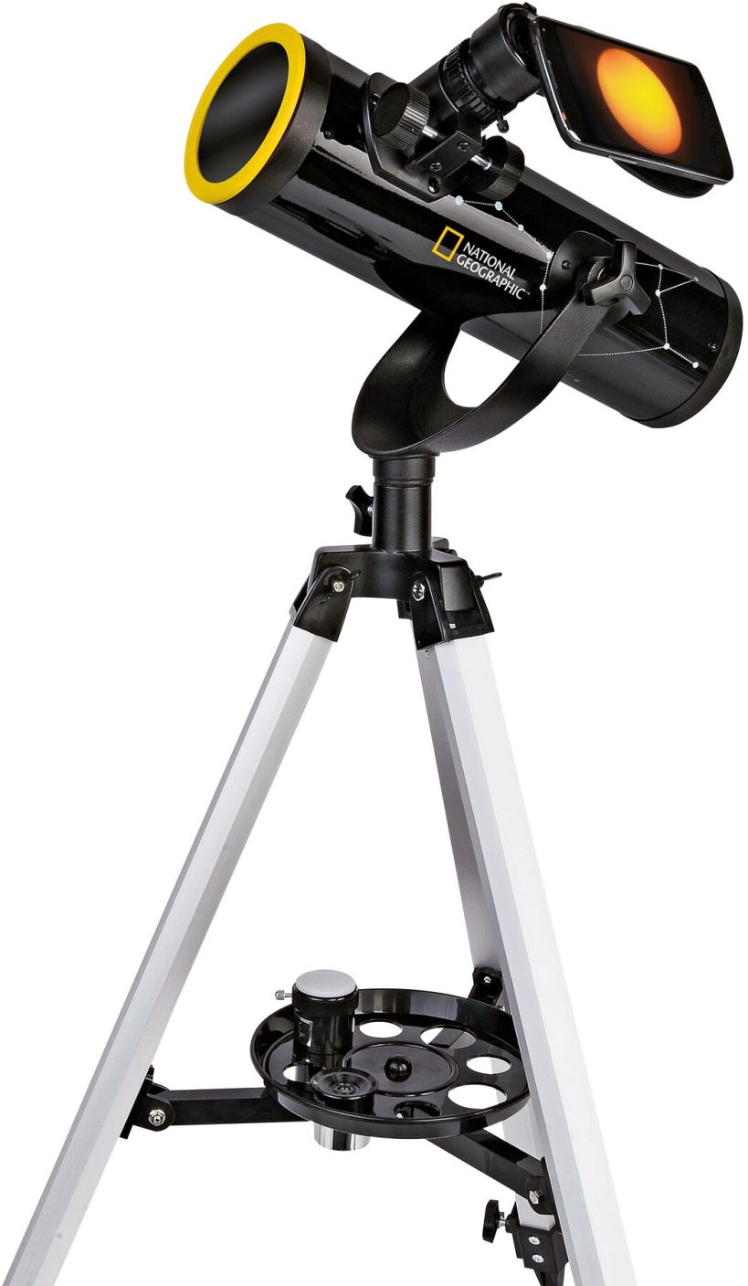 Levně Bresser National Geographic 76/350 Telescope + Sunfilter + Smartphone Adapter