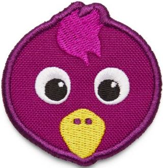 Levně Affenzahn Velcro badge Bird - purple