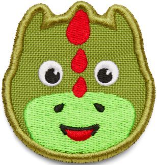 Levně Affenzahn Velcro badge Dragon - green