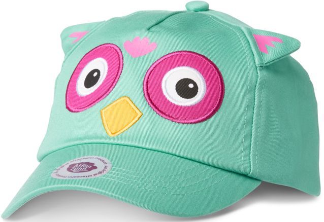 Levně Affenzahn Kids Cap Owl - turquoise M-(52-54)