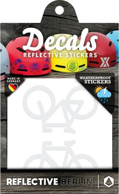Reflective Berlin Reflective Decals - Bicycles - white