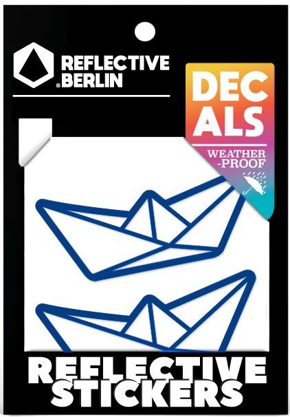 Levně Reflective.Berlin Reflective Decals - Paper Boat - blue