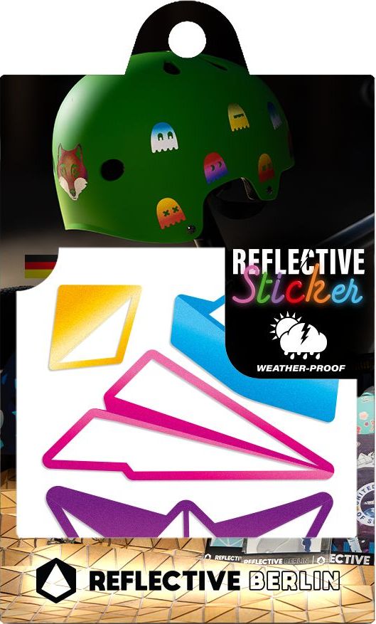 Levně Reflective Berlin Reflective Decals - Paper Fold - rainbow