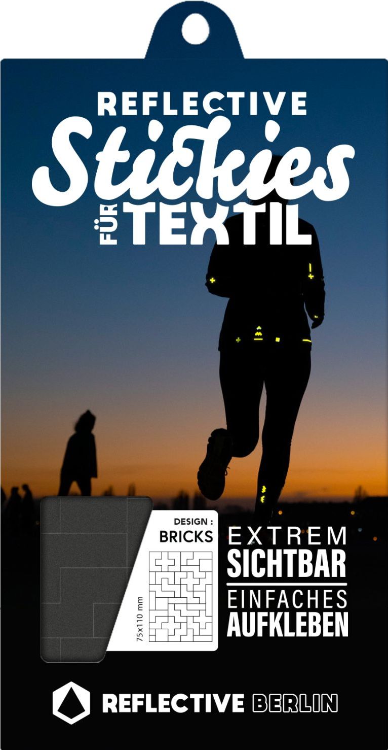 Levně Reflective Berlin Reflective Stickies - Bricks - black
