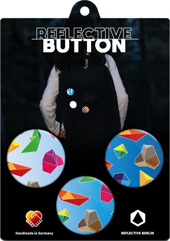 Reflective Berlin Reflective Buttons - Origami