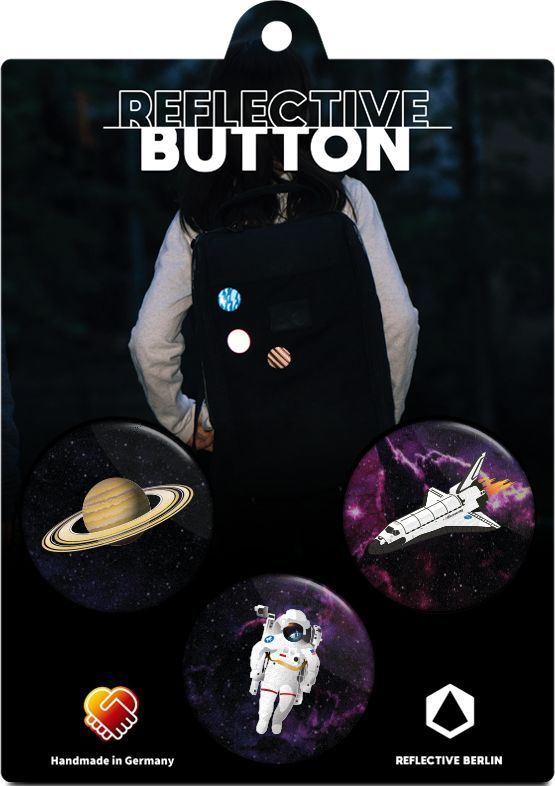 Reflective Berlin Reflective Buttons - Space
