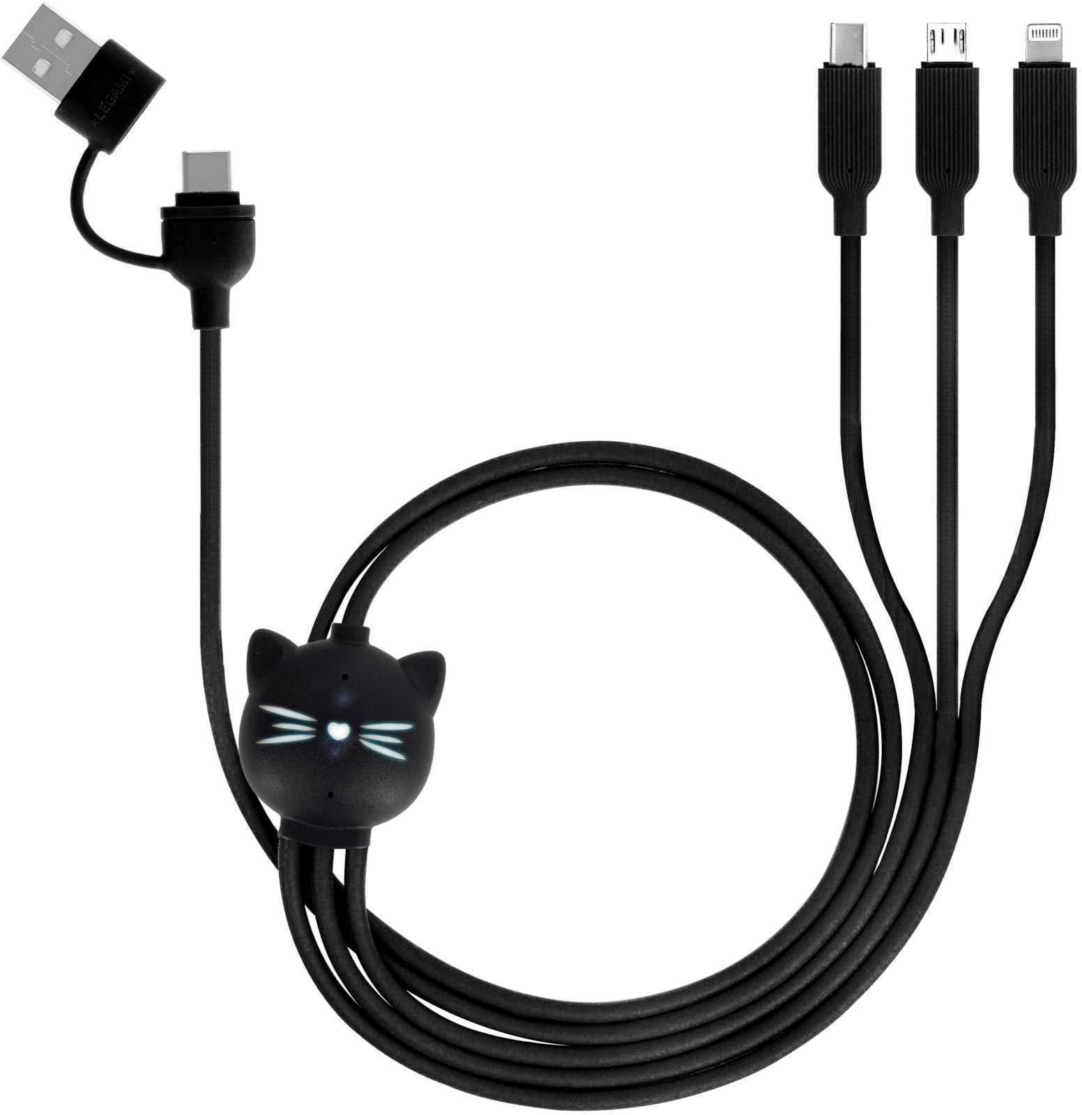 Legami Three Hugs - Charging And Synchronization Multi Cable - Kitty