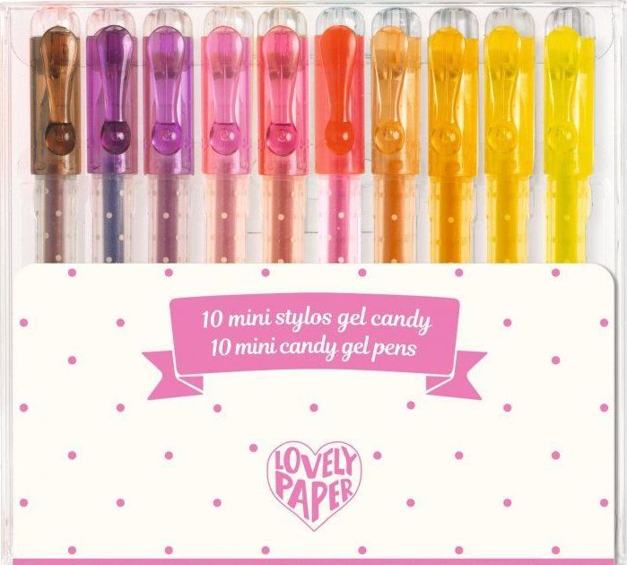 Levně Djeco 10 mini candy gel pens