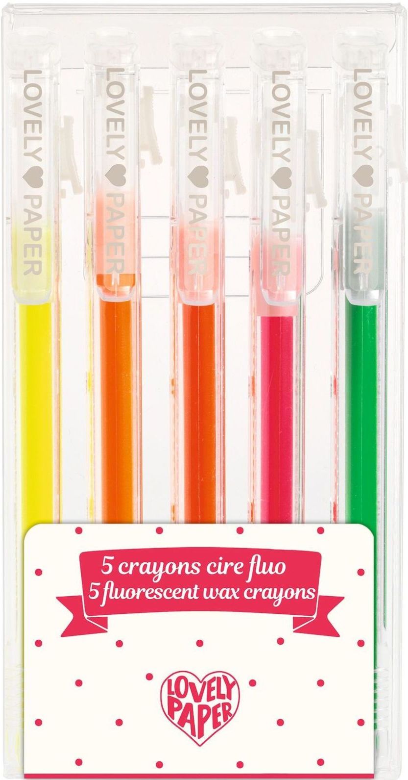 Levně Djeco 5 fluorescent wax crayons