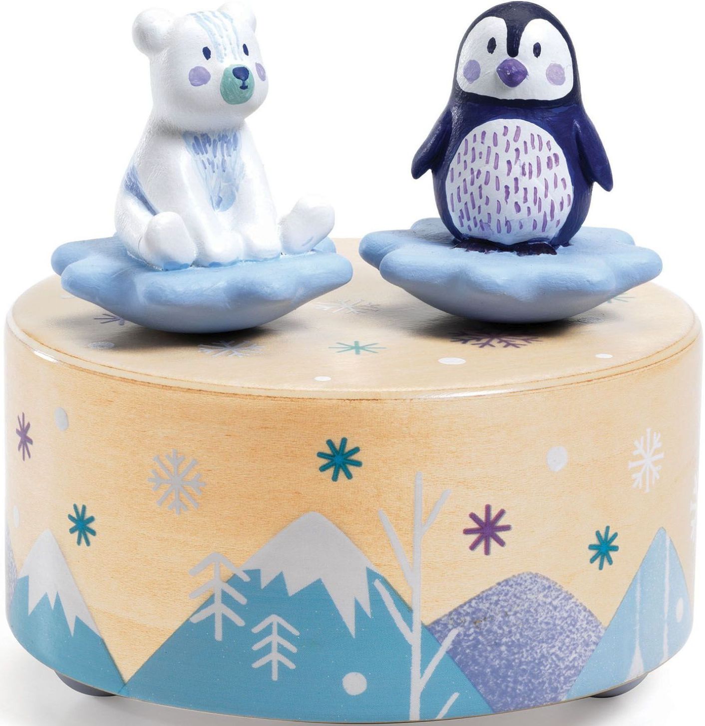Djeco Hrací skříňka Méďa a tučňák