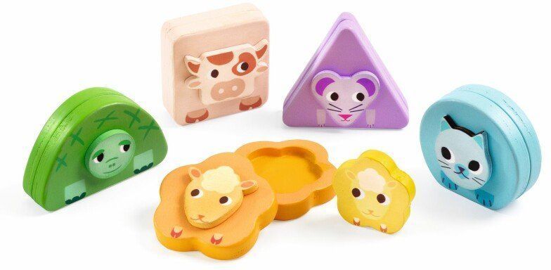 Levně Magnetická hračka pro nejmenší Djeco - Kimami Farm