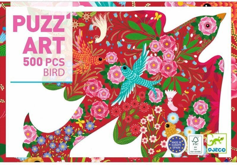 Art Puzzle Djeco - Pták 500 dílků