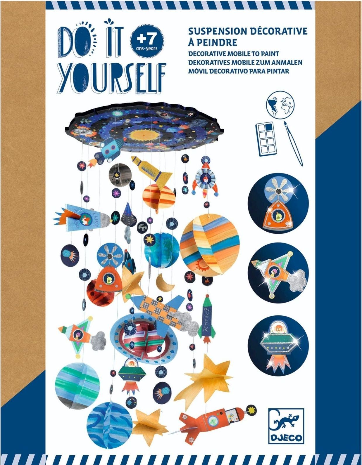 Djeco Do it yourself - Color-in, paint Solar system