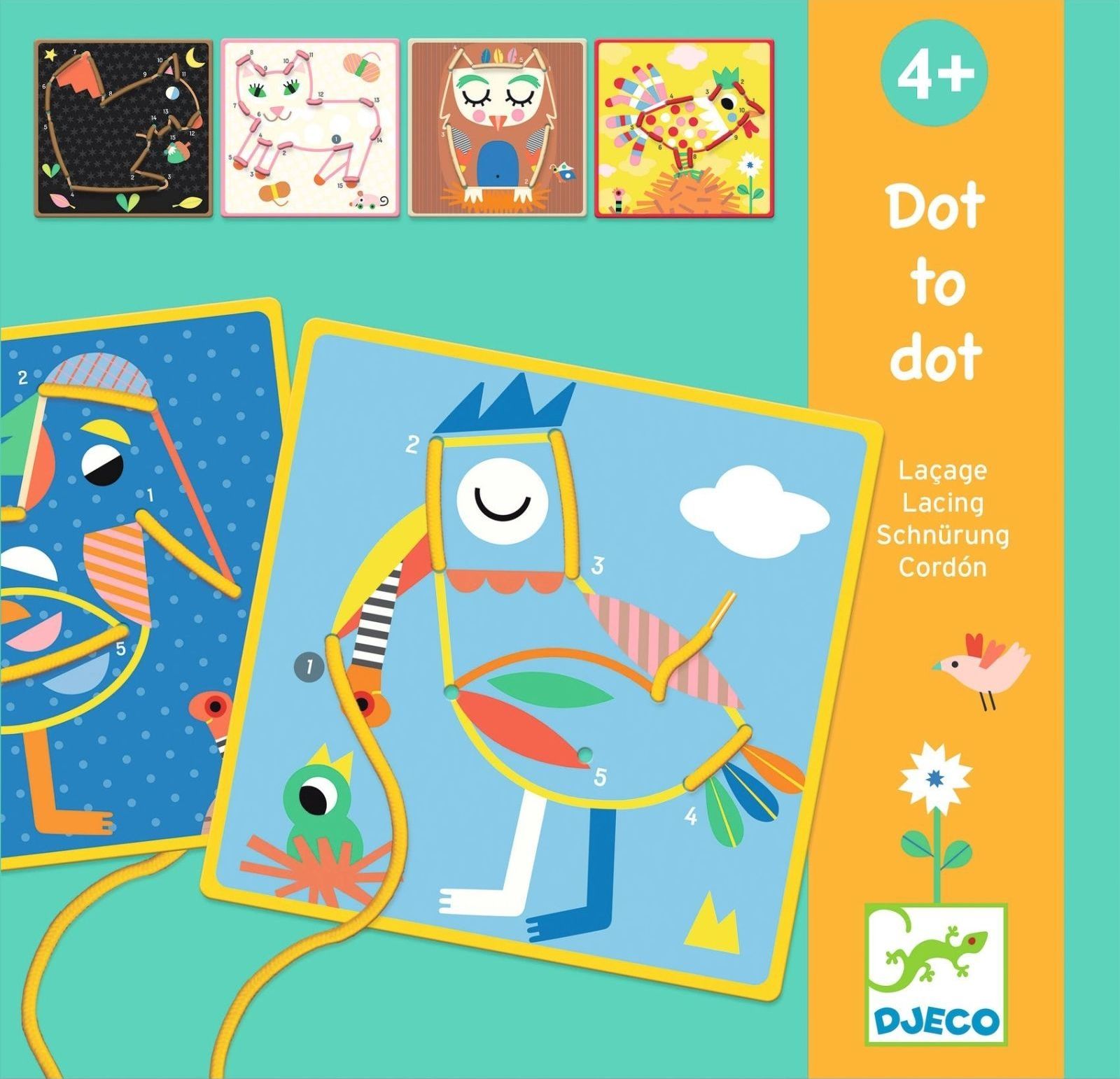 Levně Djeco Educational games Dot-to-dot - lacing