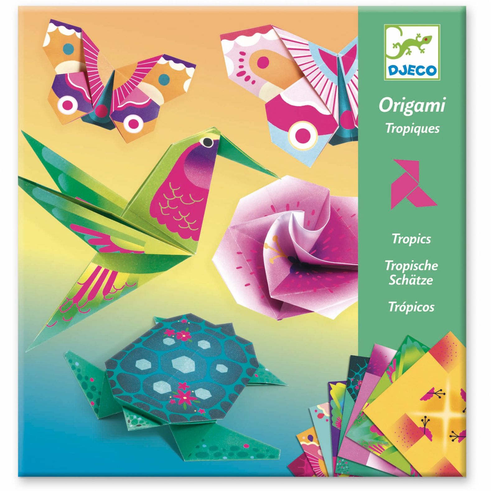 Levně Djeco Neonové origami - Tropy