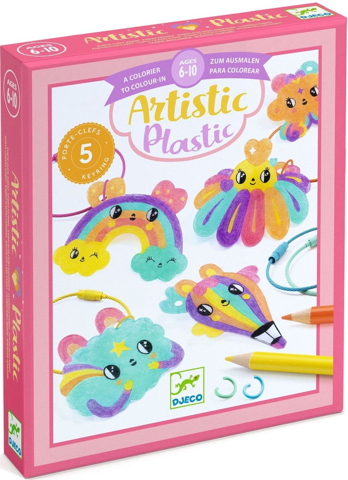 Djeco Artistic - Artistic plastic Kawaii keyring