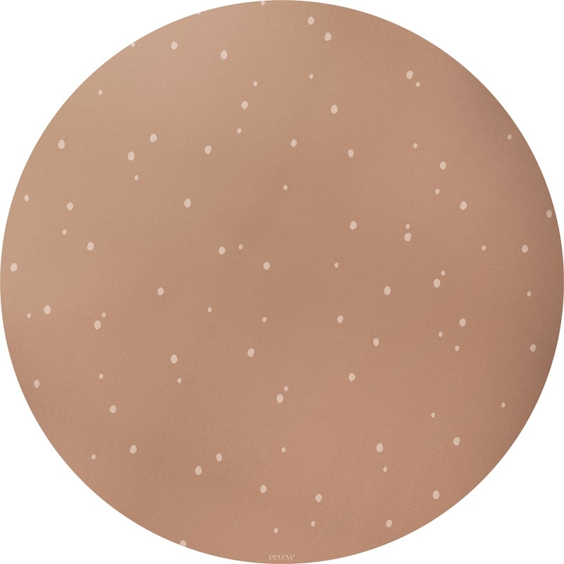 Levně Eeveve Round splash mat - Dots - Cinnamon